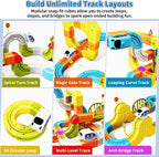 Juego de tren eléctrico 208PCS de lujo 3D STEM Track Toy