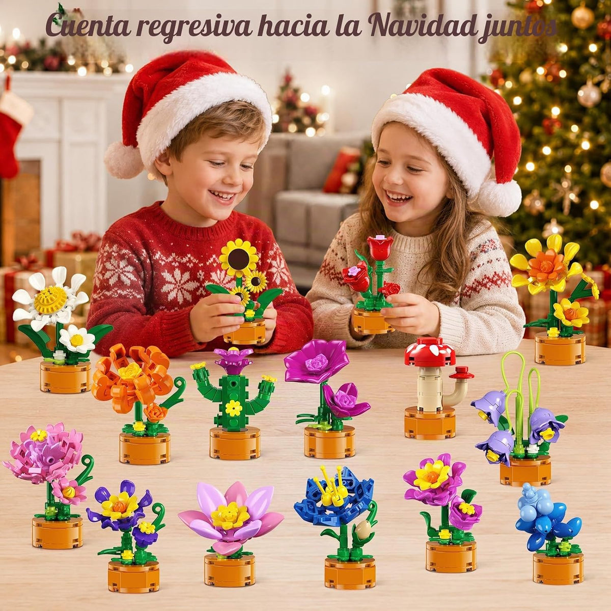 Calendario de Adviento 2026 Flores Navidad Cuenta regresiva Juegos de