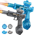 2 pistolas de agua eléctricas automáticas, negro y azul, 26 pies para niños