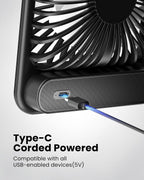 Koonie - Ventilador de escritorio USB, ventilador pequeño ultra sil...