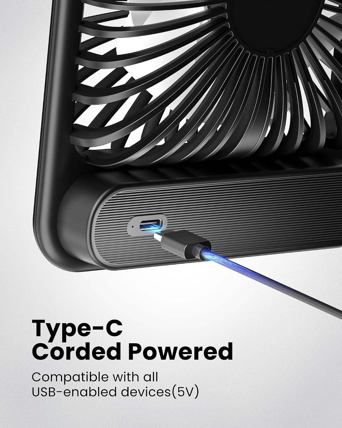 Koonie - Ventilador de escritorio USB, ventilador pequeño ultra sil...
