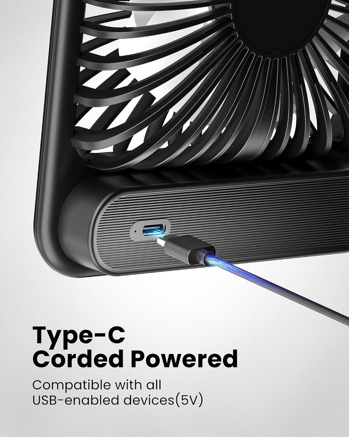 Koonie - Ventilador de escritorio USB, ventilador pequeño ultra sil...