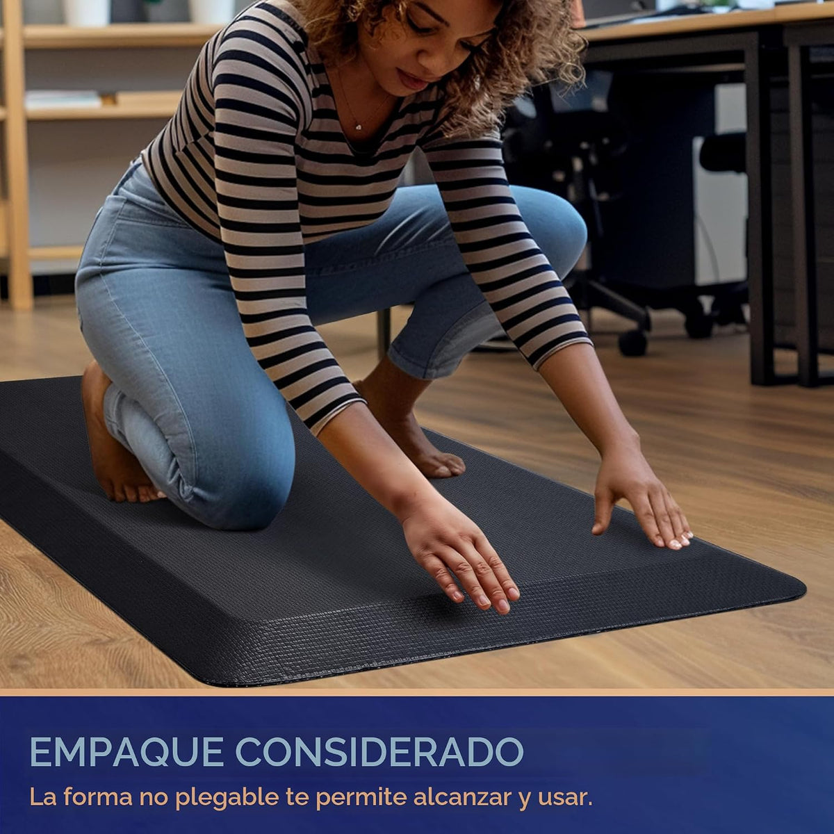 FEATOL Anti Fatigue Mat para Escritorio de Pie y Piso de Cocina, 9/10 Extra Fuerte
