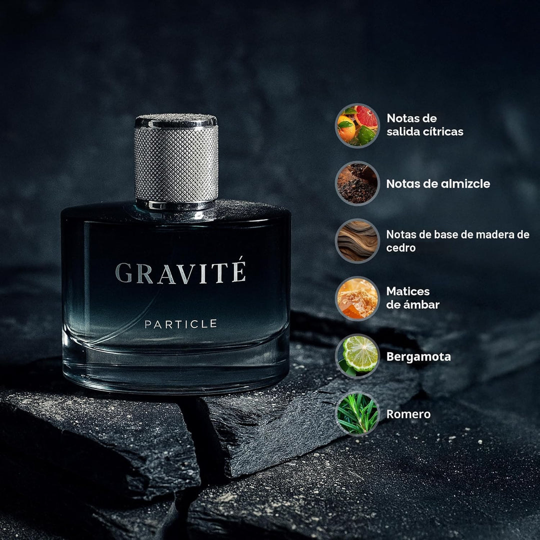 Particle Gravité Colonia Spray para hombres, aroma fresco de larga...