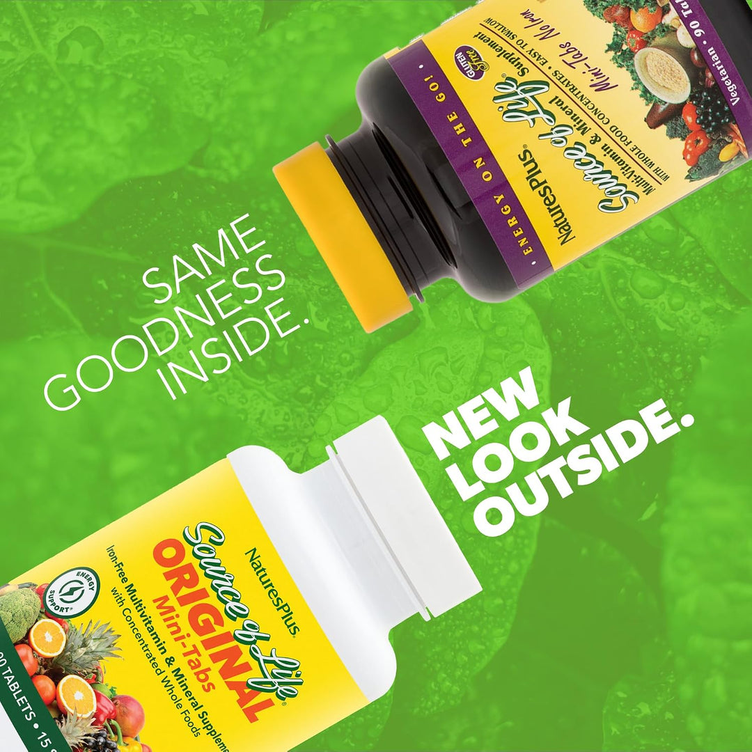 NaturesPlus Source of Life - Sin hierro - 90 mini-tabletas - Suplem...