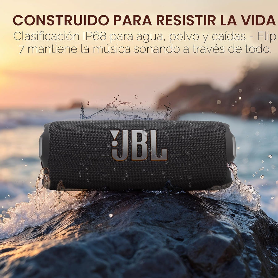 JBL Altavoz Bluetooth portátil Flip 7, IP68 impermeable, a prueba d...