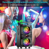 Altavoz Bluetooth portátil de 60 W (pico de 80 W) con doble subwoof...