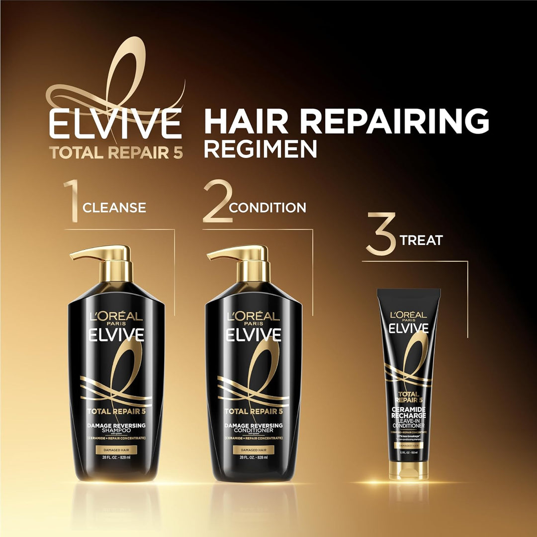 L'Oreal Paris Elvive Total Repair 5 Champú y acondicionador rep...