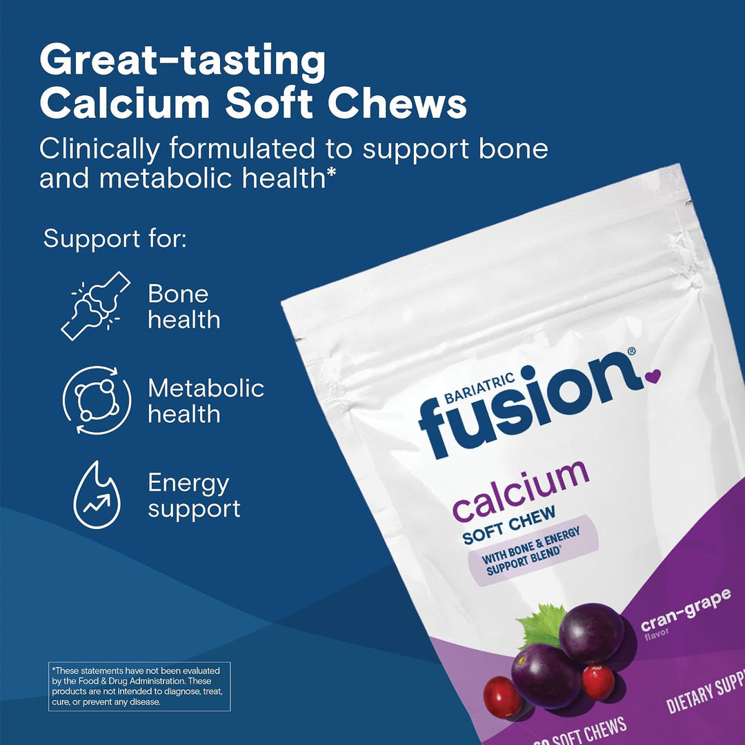 Bariatric Fusion Citrato de calcio con sabor a uva de arándano, 500...