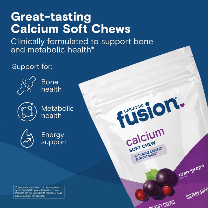Bariatric Fusion Citrato de calcio con sabor a uva de arándano, 500...