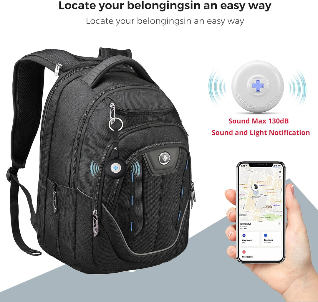 Swissdigital Design TSA - Mochila para laptop de negocios para homb...