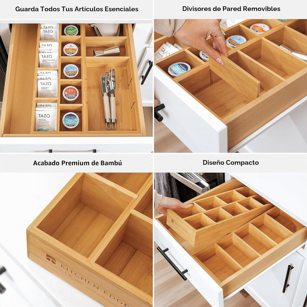Organizador de cajones para utensilios y bolsitas de té