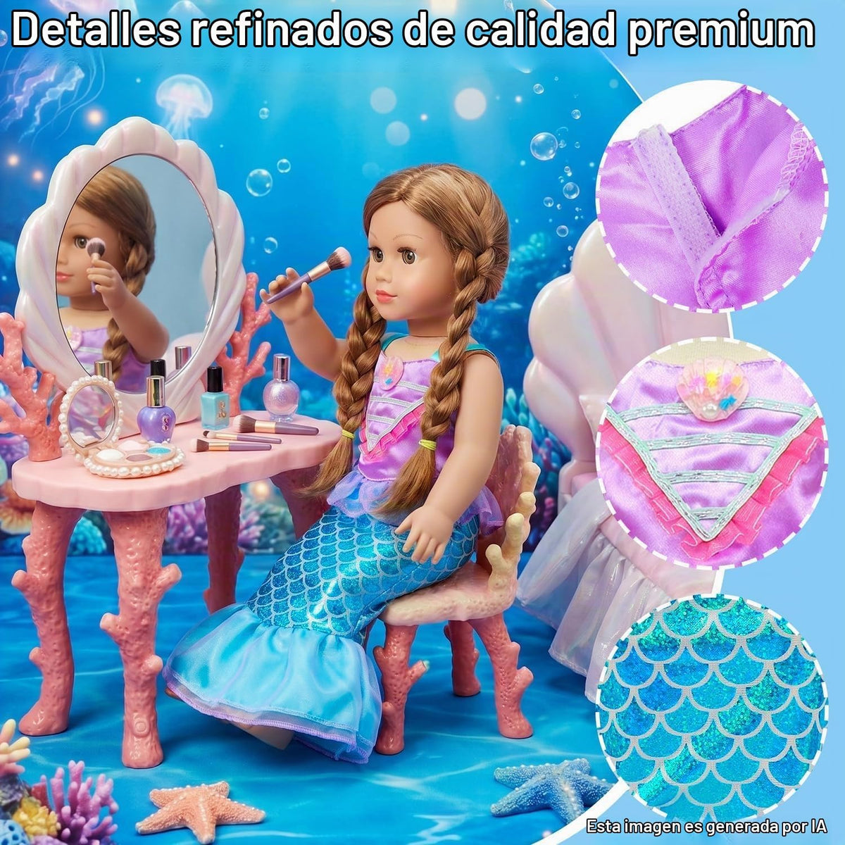 K.T. Fancy American Set de Ropa para Muñeca de 18 Pulgadas Vestidos de Princesa