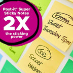 Post-it Notas superadhesivas 100% recicladas, 3 x 3 pulgadas