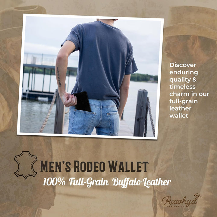 RAW HYD Cartera larga para hombre \u2013 Cartera de vaquero de rode...