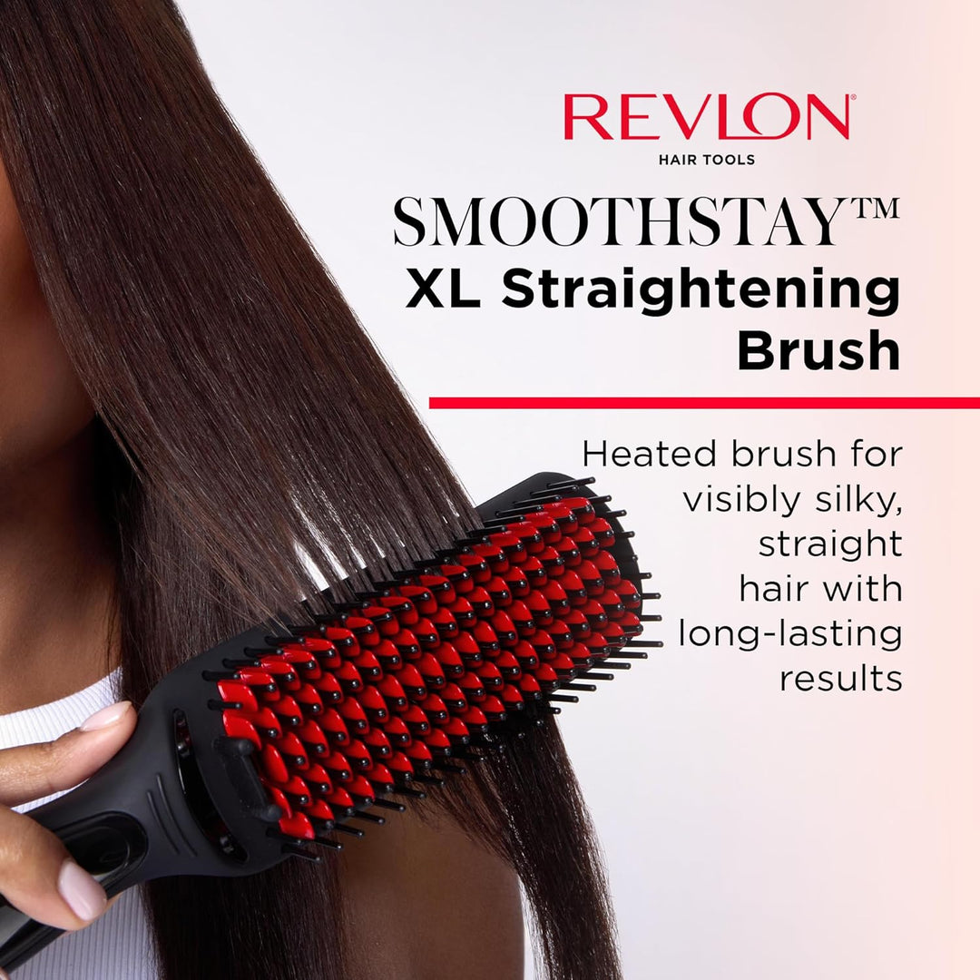 REVLON SmoothStay XL Alisador de Cabello - Cepillo Alisador con Cal...