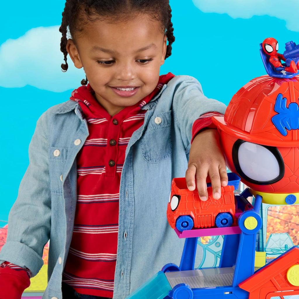 Marvel Spidey y sus increíbles amigos Rescue-Webs Web-Quarters Playset