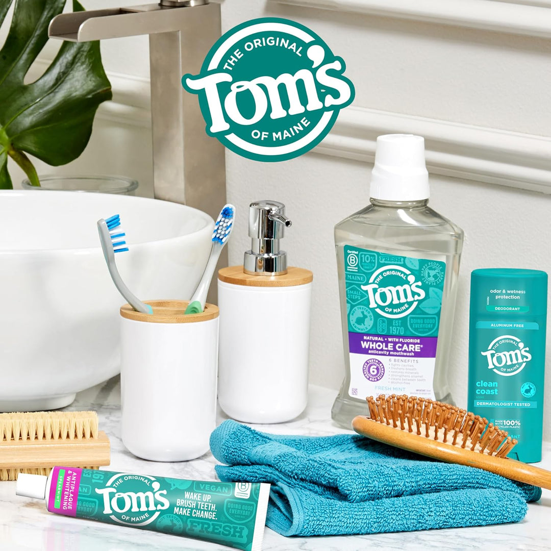 Tom's of Maine Pasta dental en gel natural, antiplaca y blanque...