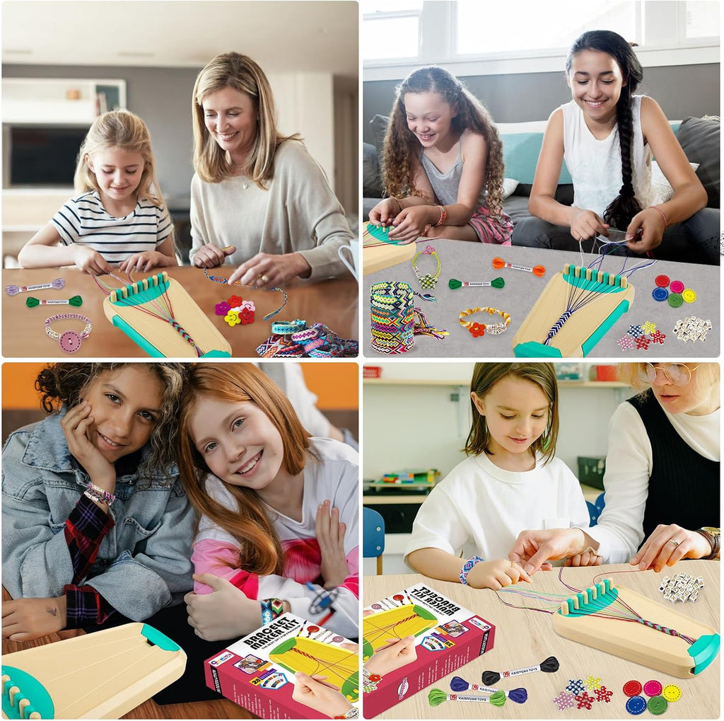 Maynacs Kit de fabricación de pulseras de la amistad para niñas de 8 a 12