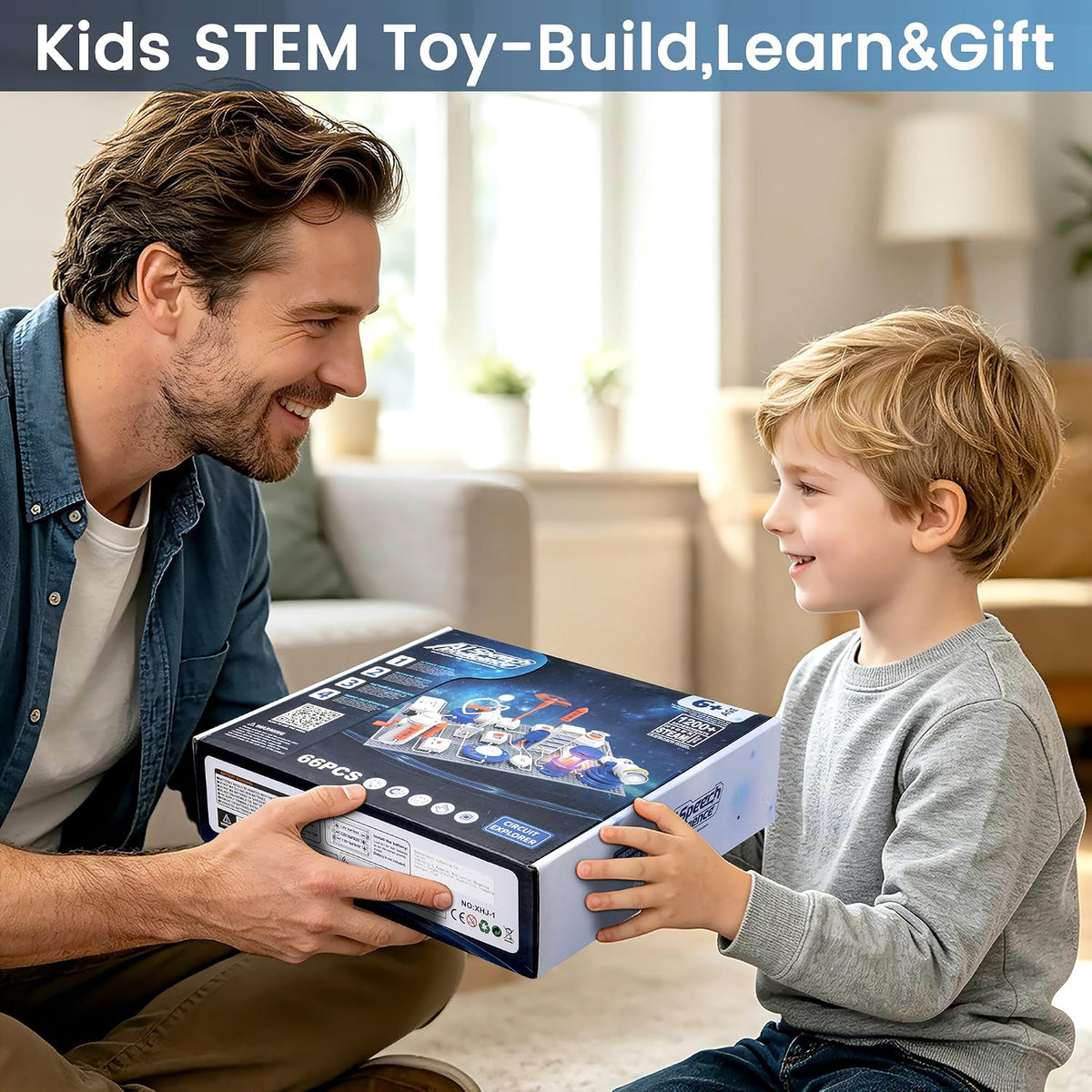 Kits de ciencia para niños con 66 piezas de circuito de bricolaje y más de