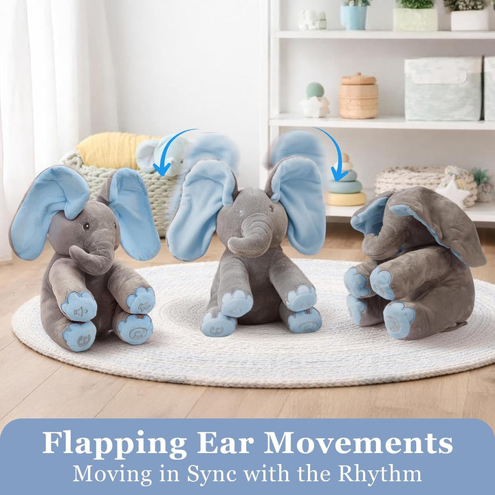Dimple Kyle Peek A Boo Juguete de Elefante, Elefante de Peluche Int...