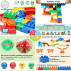 Juego de 110 piezas de canicas, juguete de bloques de construcción