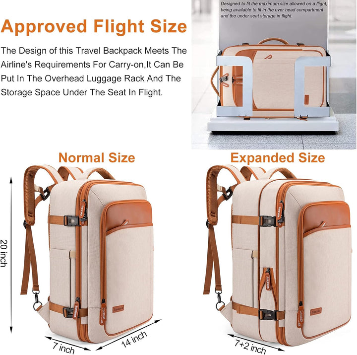 Lumesner - Mochilas de viaje para llevar, extragrandes de 40L, apro...