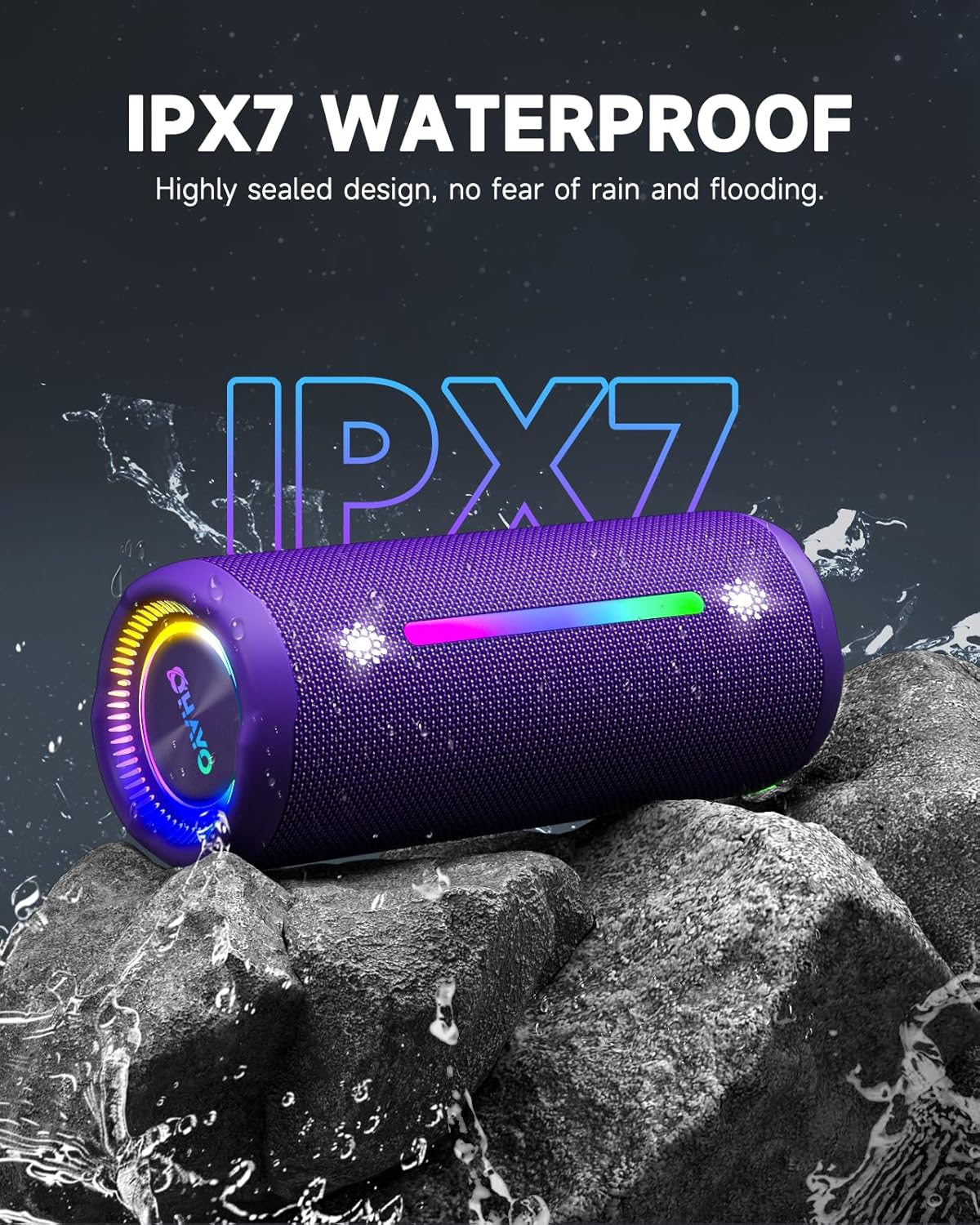 OHAYO - Bocina Bluetooth 5.3, portátil, inalámbrica, impermeable IP...