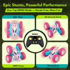Threeking Nuevo auto de control remoto RC Flip Stunt de doble cara