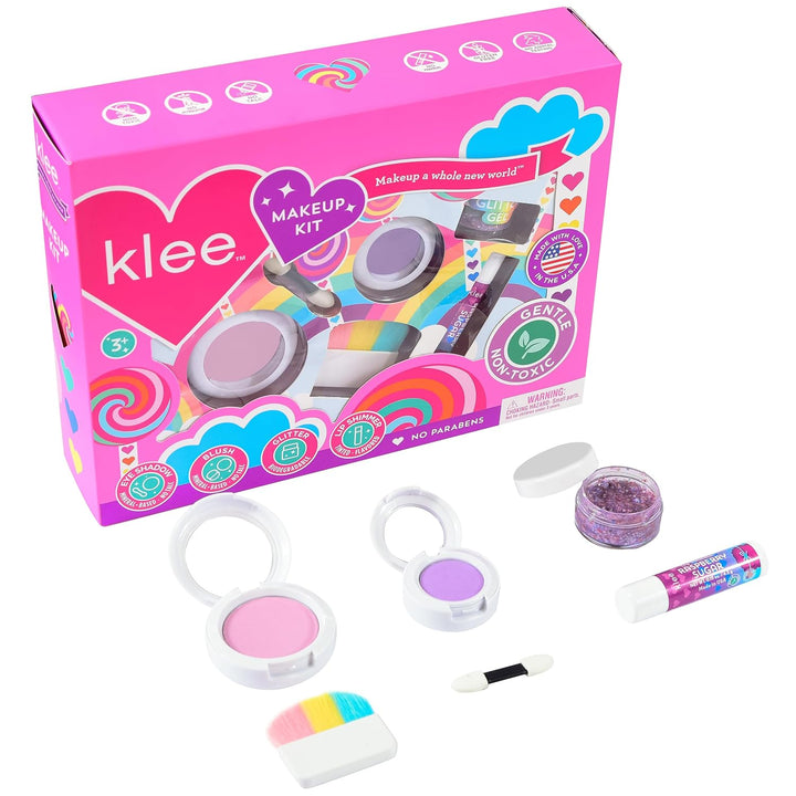 Kit de maquillaje Klee Naturals con sombra de ojos, rubor, gel de p...