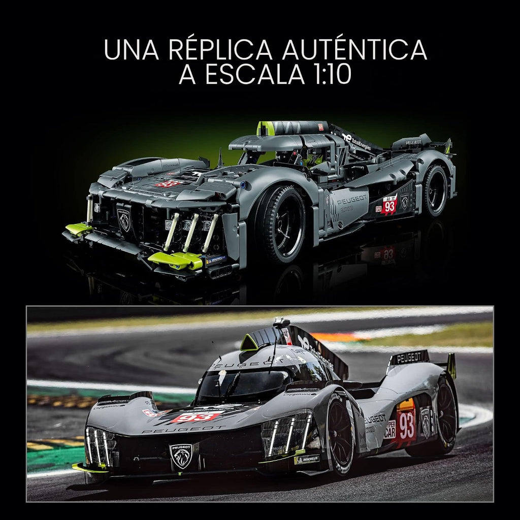 LEGO Technic Peugeot 9X8 24H Le Mans Hybrid Hypercar 42156 - Kit de construcción de auto de carreras coleccionable para adultos y adolescentes, modelo de auto de carreras a escala 1:10, regalo para