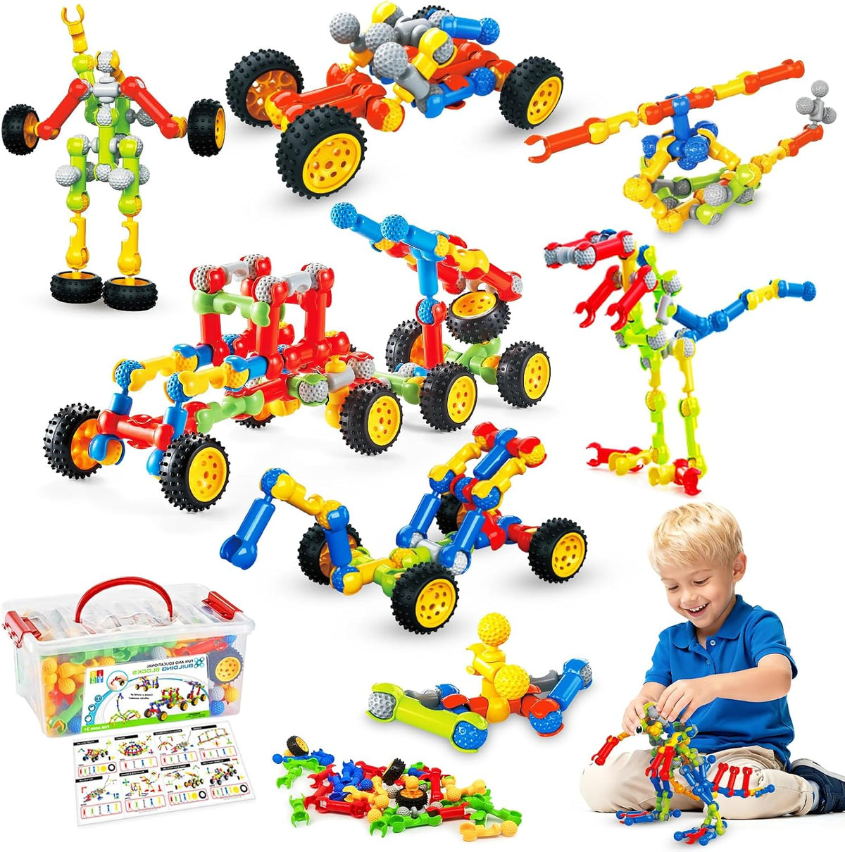 Juguetes de construcción STEM para niños y niñas de 3, 4, 5, 6, 7, 8