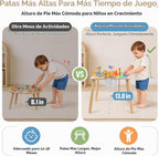 Mesa de actividades para niños pequeños, juguetes Montessori de madera 12