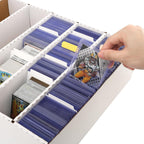 Caja de tarjetas deportivas de 5 filas y 3200 unidades, caja de almacenamiento de tarjetas de cartón con divisor a granel, caja de almacenamiento de tarjetas de béisbol, caja de