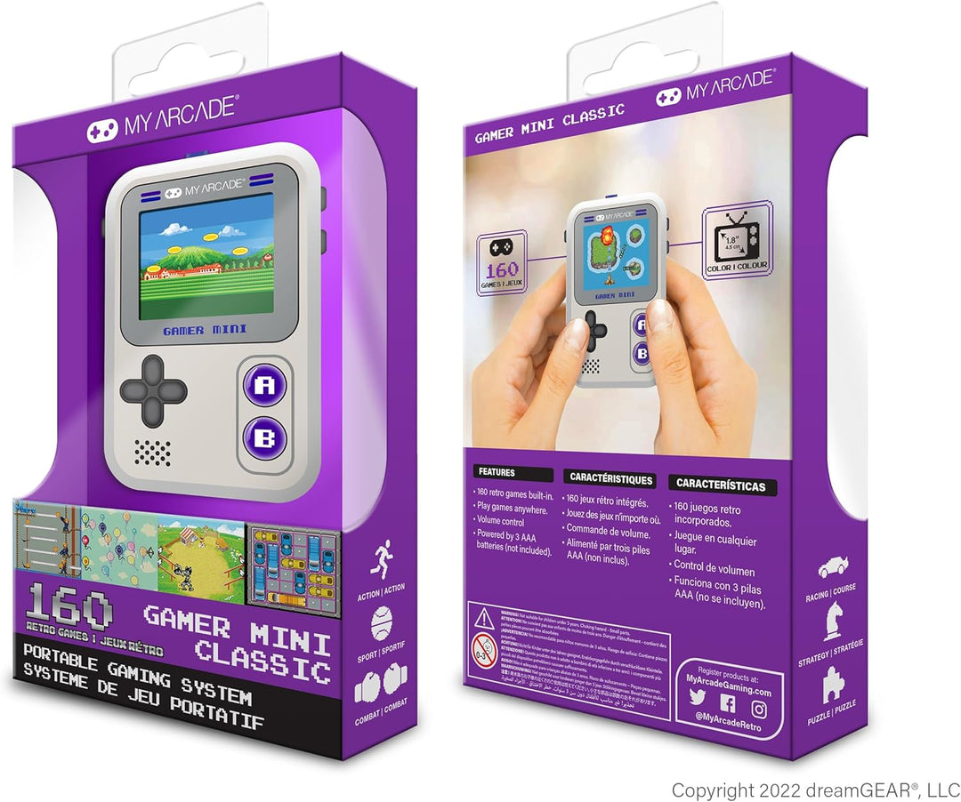 My Arcade Gamer Mini Classic-Purple: juegos para niños, sistema de...
