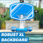 GoSports Splash Hoop PRO - Elige tu color - Juego de baloncesto para piscina; incluye una canasta de baloncesto para agua para colocar junto a la piscina, 2 balones y una bomba