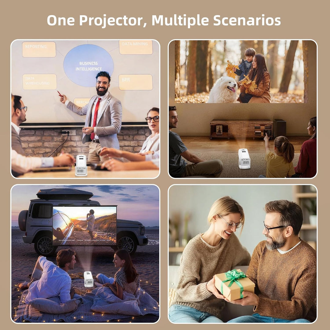 Mini proyector, proyector portátil compatible con 4K, proyector par...