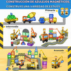 Soyee 102 azulejos magnéticos con 2 coches y 2 grúas