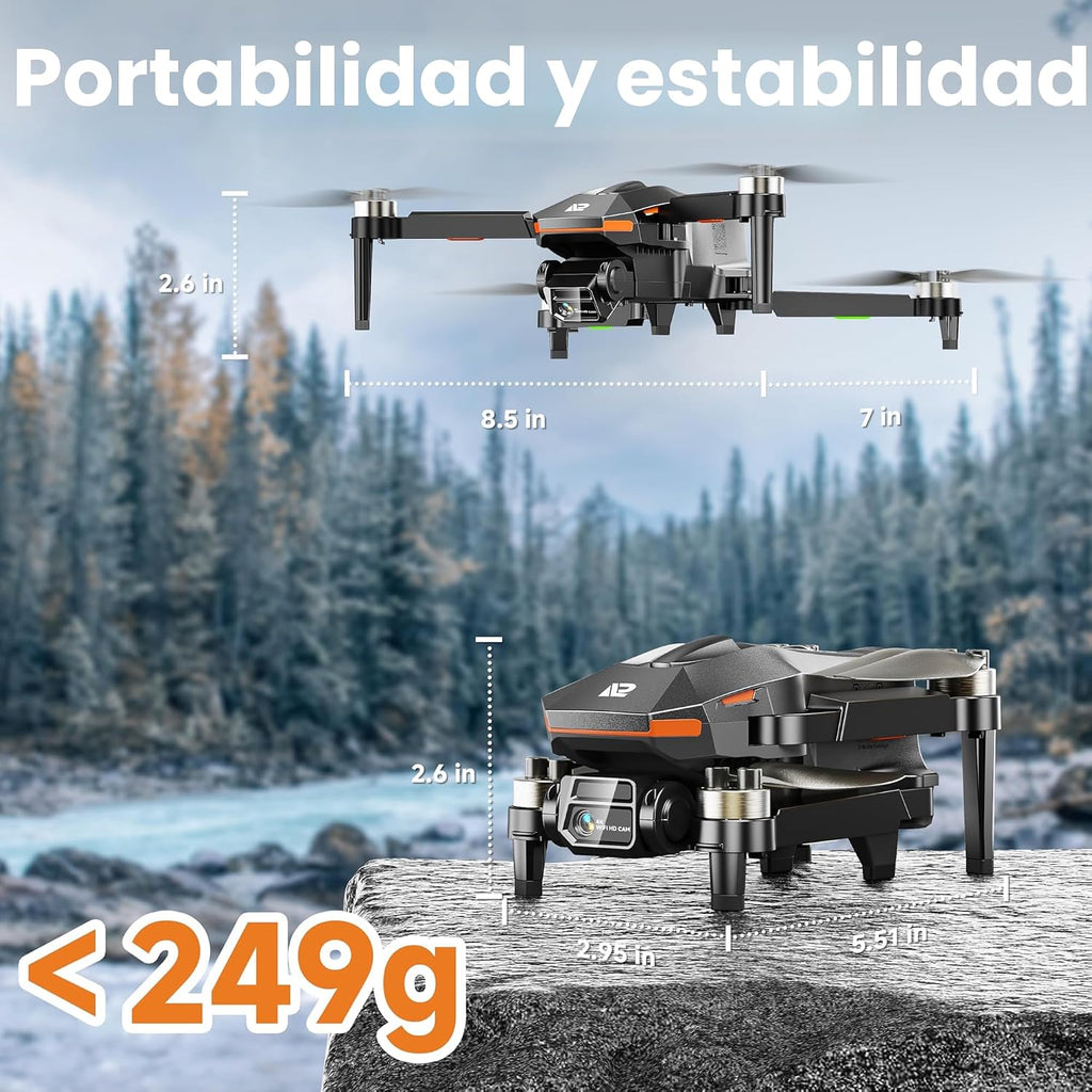 PLEGBLE Drones con cámara para adultos 4K, dron FPV para principiantes