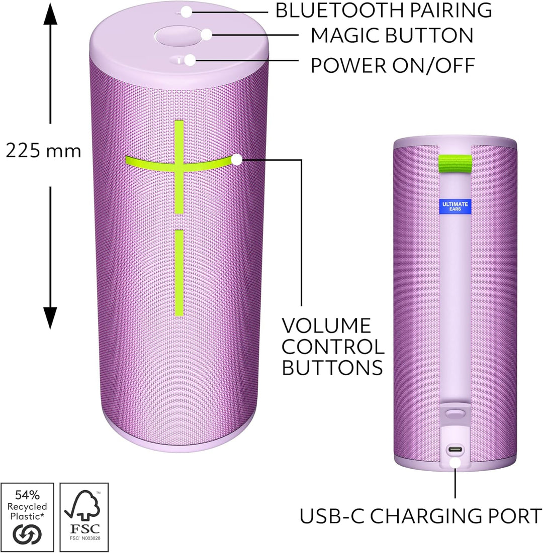 Ultimate Ears MEGABOOM 4, altavoz Bluetooth portátil impermeable, s...