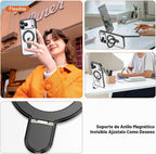 Funda transparente chapada para iPhone 17 Pro Max con soporte de