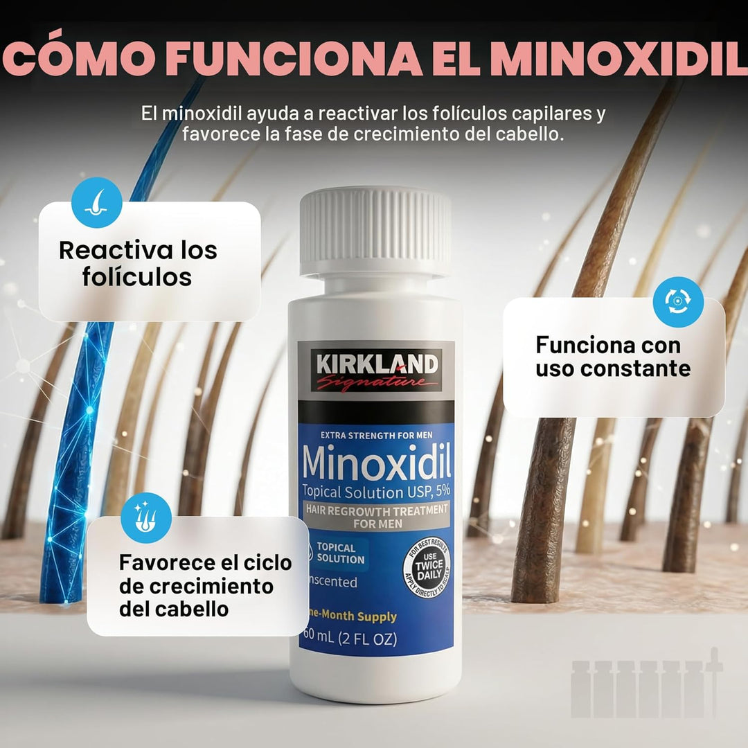 Minoxidil para hombres Paquete Líquido, Tratamiento de crecimiento...