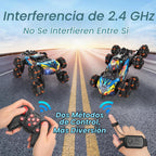 8WD - Coche de acrobacias de carretera con detección de gestos, autos de control remoto con luz LED, música y aerosol, juguetes de automóvil a control remoto de deriva regalos para niños y niñas de 6 a 12 años