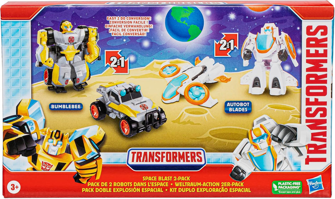 Transformers - Juguetes Space Blast, paquete de 2 figuras de acción...