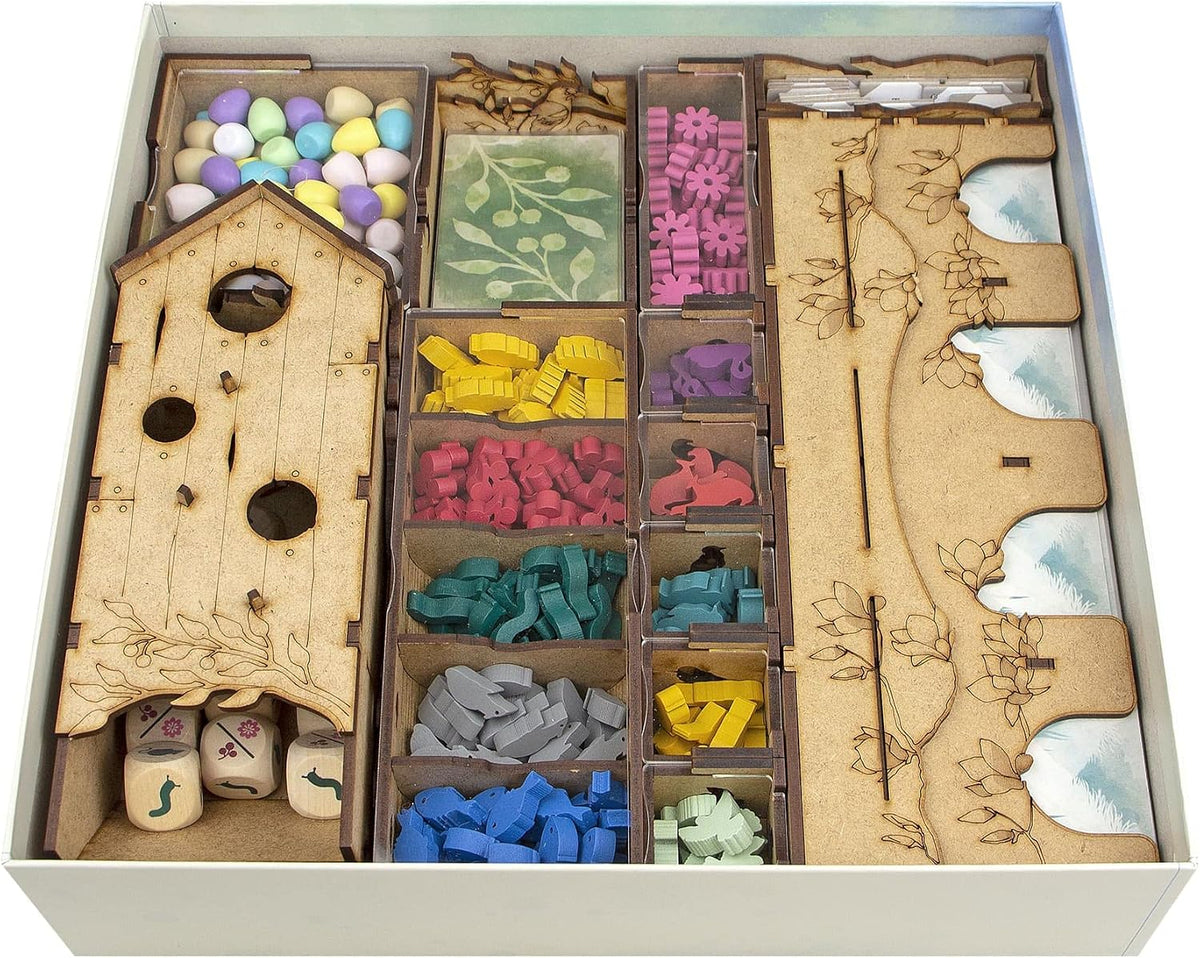 Organizador TowerRex para Juego de Mesa Wingspan y Expansión Europea, Expansión Oceanía, Inserción de Almacenamiento, No para Asia