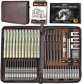 Nicpro Kit de suministros de dibujo artístico de 58 piezas en estuche de