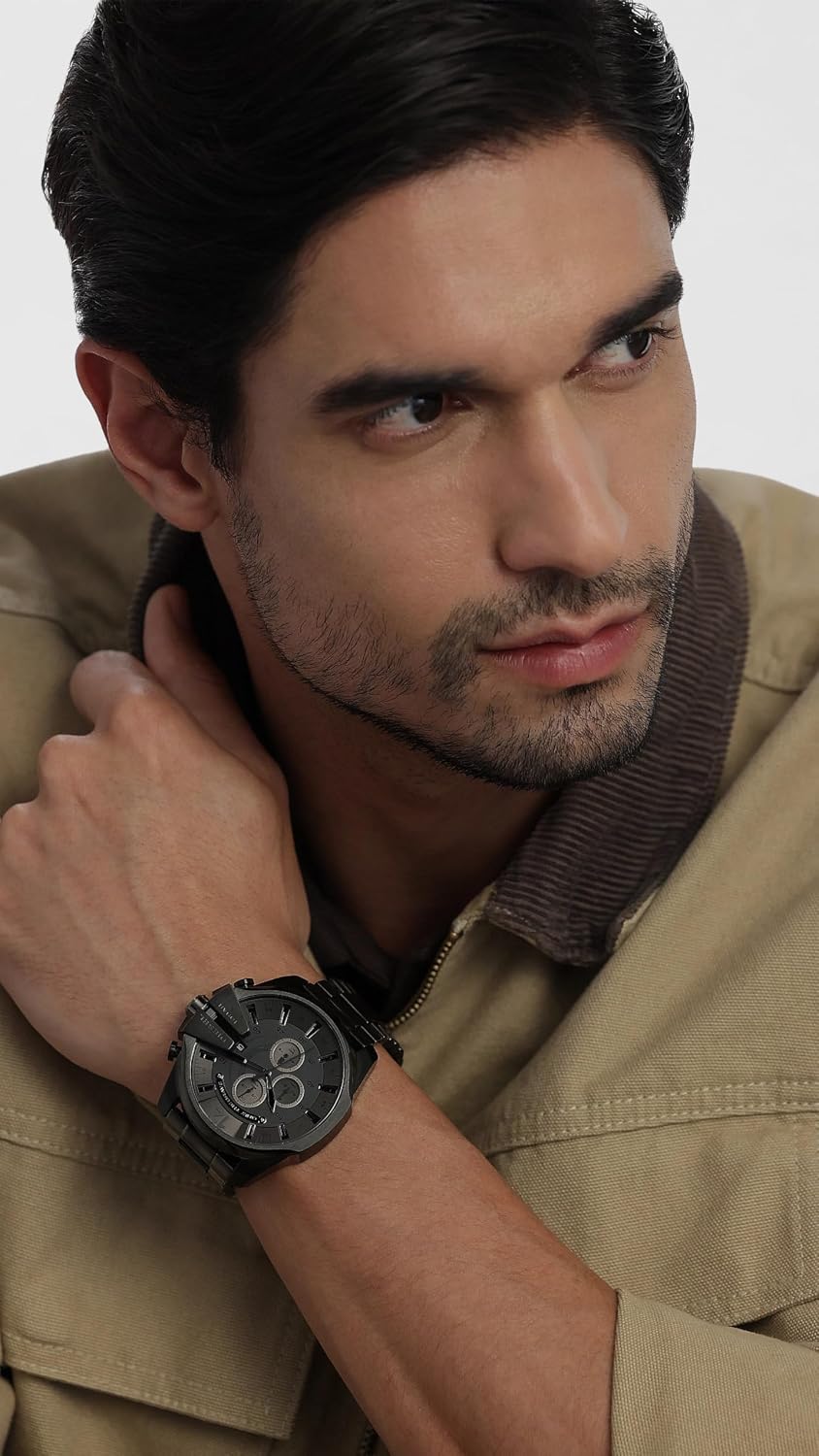 Diesel Mega Chief Reloj de acero inoxidable para hombre con movimiento analógico o digital