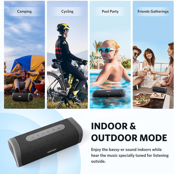 EarFun UBOOM L Altavoz Bluetooth, altavoz portátil de 28 W, sonido...