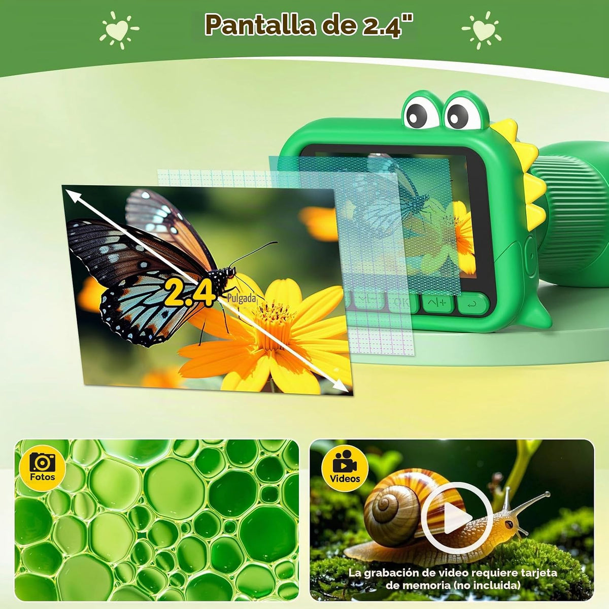 Microscopio digital 1000X para niños: pantalla HD de 2,4 "Imagen