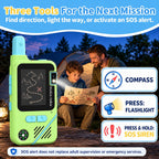 Walkie Talkies de video para niños, paquete de 2 con cámara giratoria de 180°, juguetes de largo alcance, recargable, clip y cordón, regalos de cumpleaños para niños y niñas de 3 a 12 años, interiores